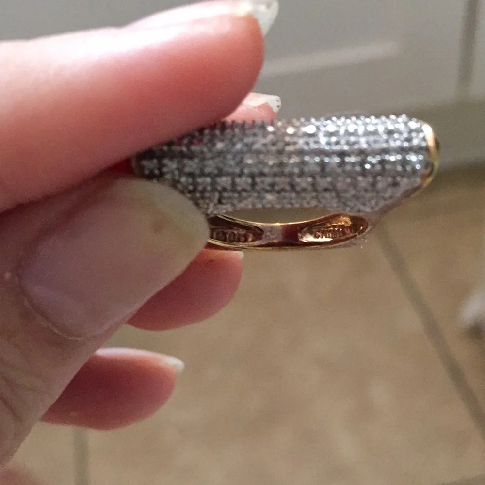 Two-Tone Rose Gold and Silver Statement Ring